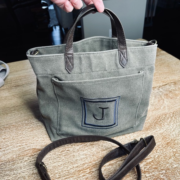 Thirty One Bag/Purse with Embroidered Box and Initial J Hobo Bag - Picture 1 of 7